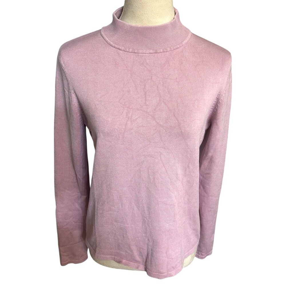 PENDLETON Women’s Mock Silk Nylon Dusty Pink Pullover Long Sleeve Sweater Small